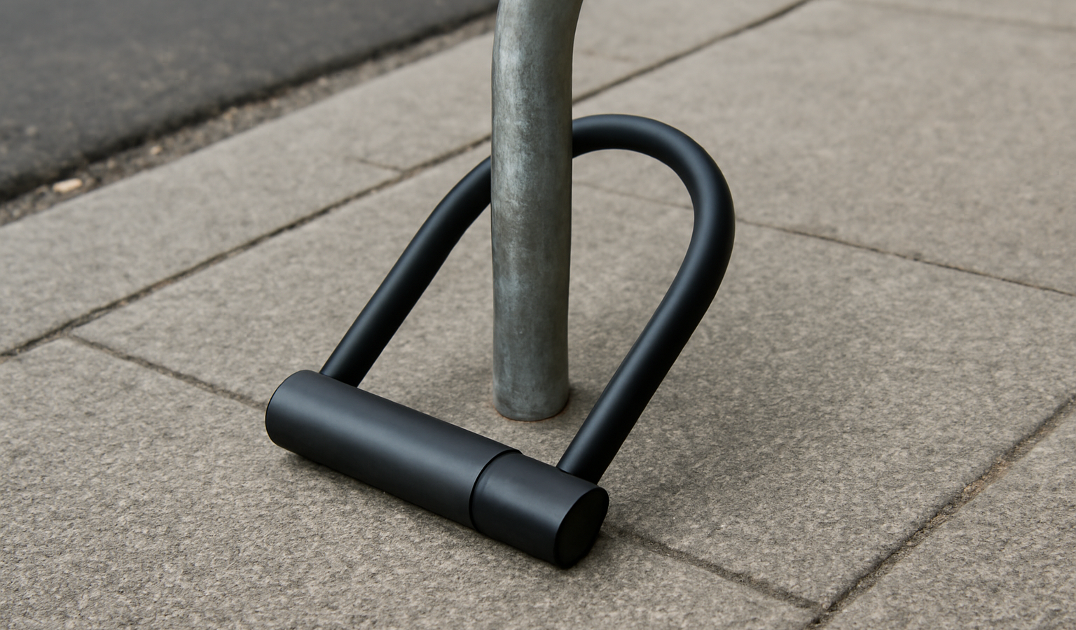 antivol accroche a arceau sur trottoir