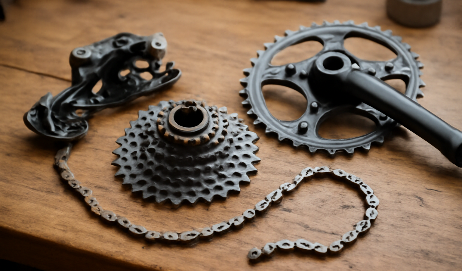 transmission de velo propre sur etabli