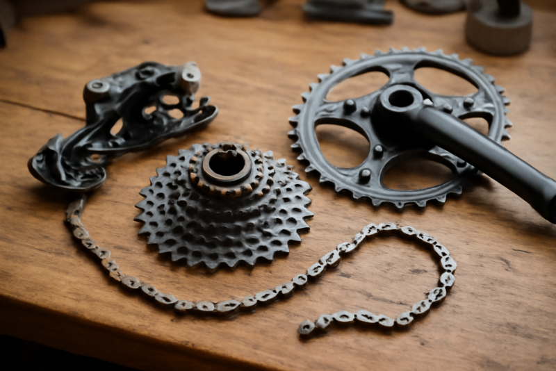 transmission de velo propre sur etabli