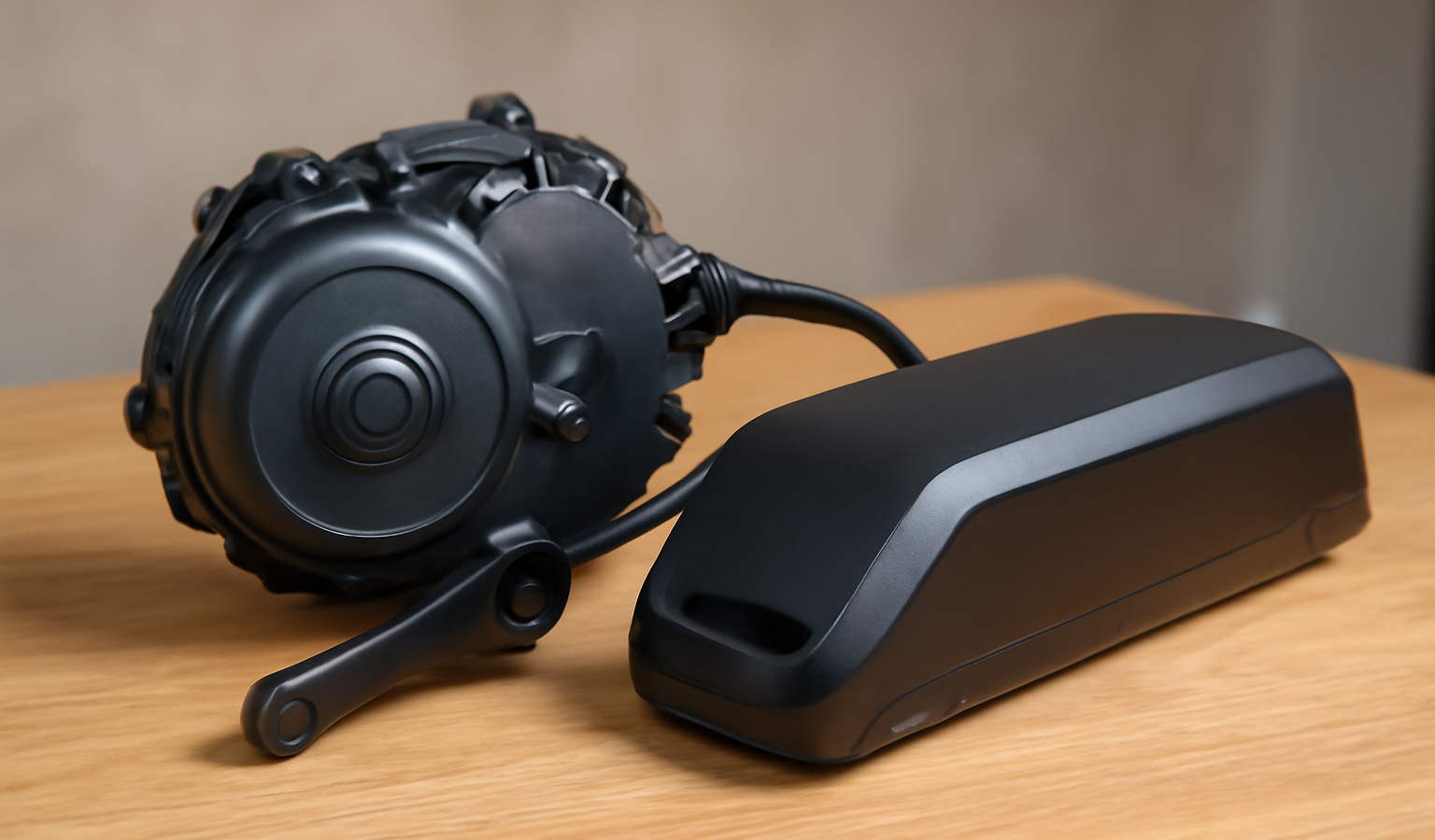 bloc moteur velo electrique expose sur table